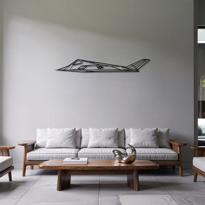 F-117 Nighthawk - Airplane Metal Silhouette Wall Art - Aviation Gift - Pilot Office Decor