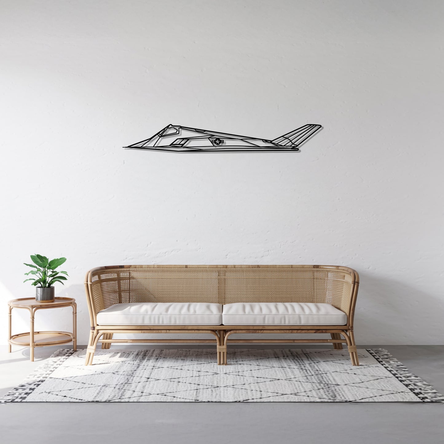 F-117 Nighthawk - Airplane Metal Silhouette Wall Art - Aviation Gift - Pilot Office Decor