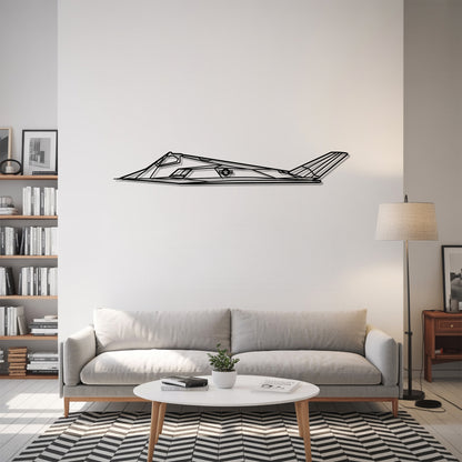 F-117 Nighthawk - Airplane Metal Silhouette Wall Art - Aviation Gift - Pilot Office Decor