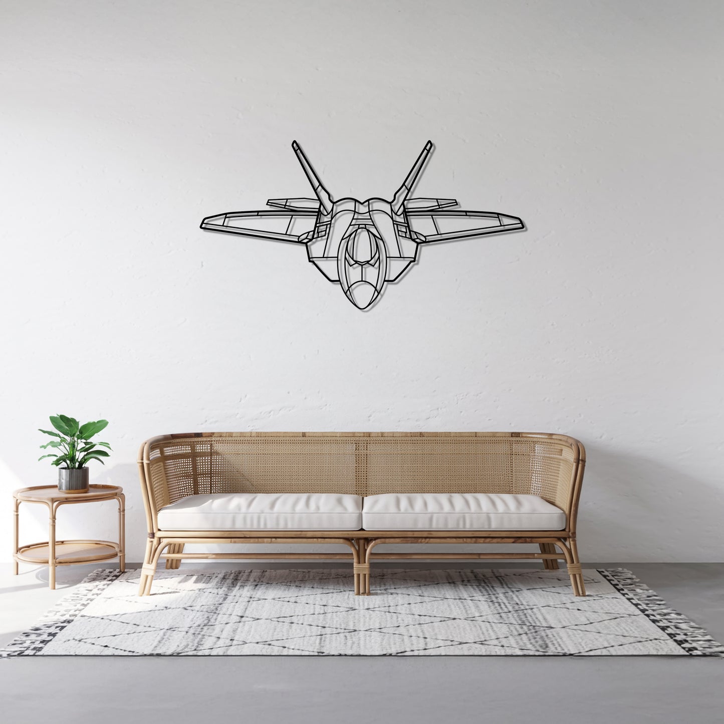 F-22 Raptor - Airplane Metal Silhouette Wall Art - Aviation Gift - Pilot Office Decor