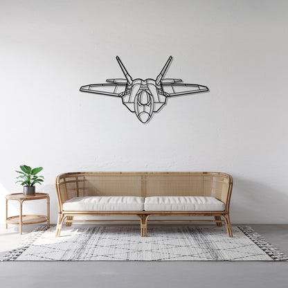 F-22 Raptor - Airplane Metal Silhouette Wall Art - Aviation Gift - Pilot Office Decor