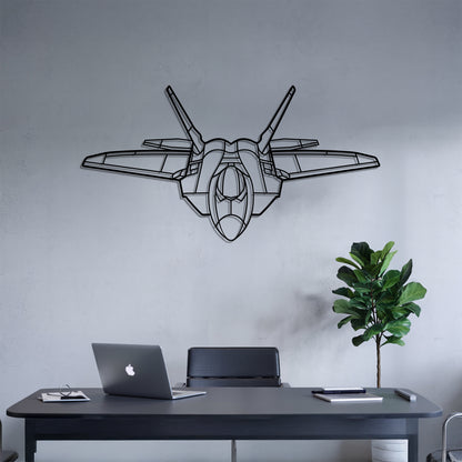 F-22 Raptor - Airplane Metal Silhouette Wall Art - Aviation Gift - Pilot Office Decor