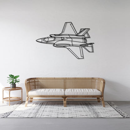 F35 - Airplane Metal Silhouette Wall Art - Aviation Gift - Pilot Office Decor