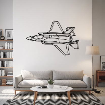 F35 - Airplane Metal Silhouette Wall Art - Aviation Gift - Pilot Office Decor