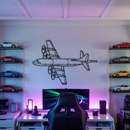 P-3C Orion - Airplane Metal Silhouette Wall Art - Aviation Gift - Pilot Office Decor