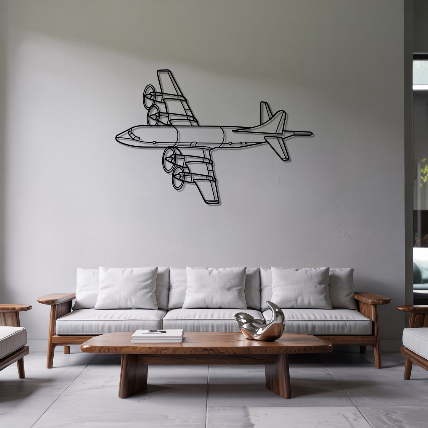 P-3C Orion - Airplane Metal Silhouette Wall Art - Aviation Gift - Pilot Office Decor