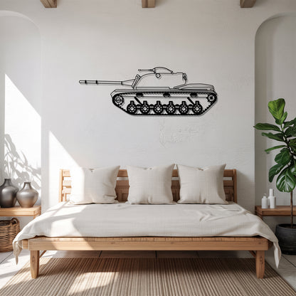 M48 Patton - Tank Wall Art - Metal Silhouette - Veteran Gift - Military Room Decor
