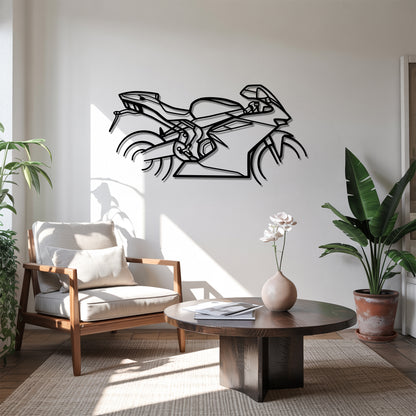 F4 RR - Motorcycle Metal Silhouette Wall Art - Bikers Gift - Garage Decor