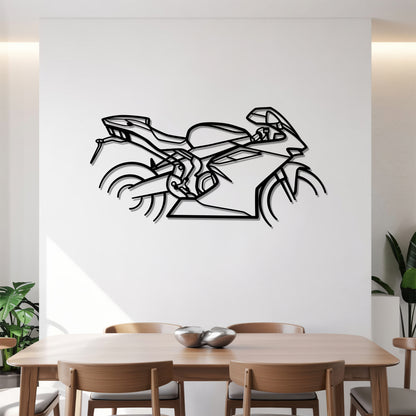 F4 RR - Motorcycle Metal Silhouette Wall Art - Bikers Gift - Garage Decor