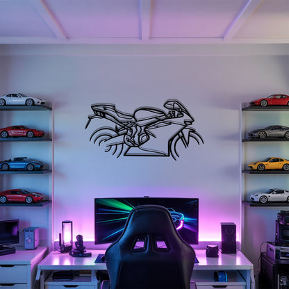 F4 RR - Motorcycle Metal Silhouette Wall Art - Bikers Gift - Garage Decor