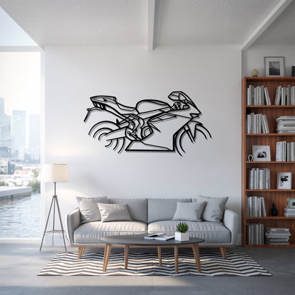 F4 RR - Motorcycle Metal Silhouette Wall Art - Bikers Gift - Garage Decor