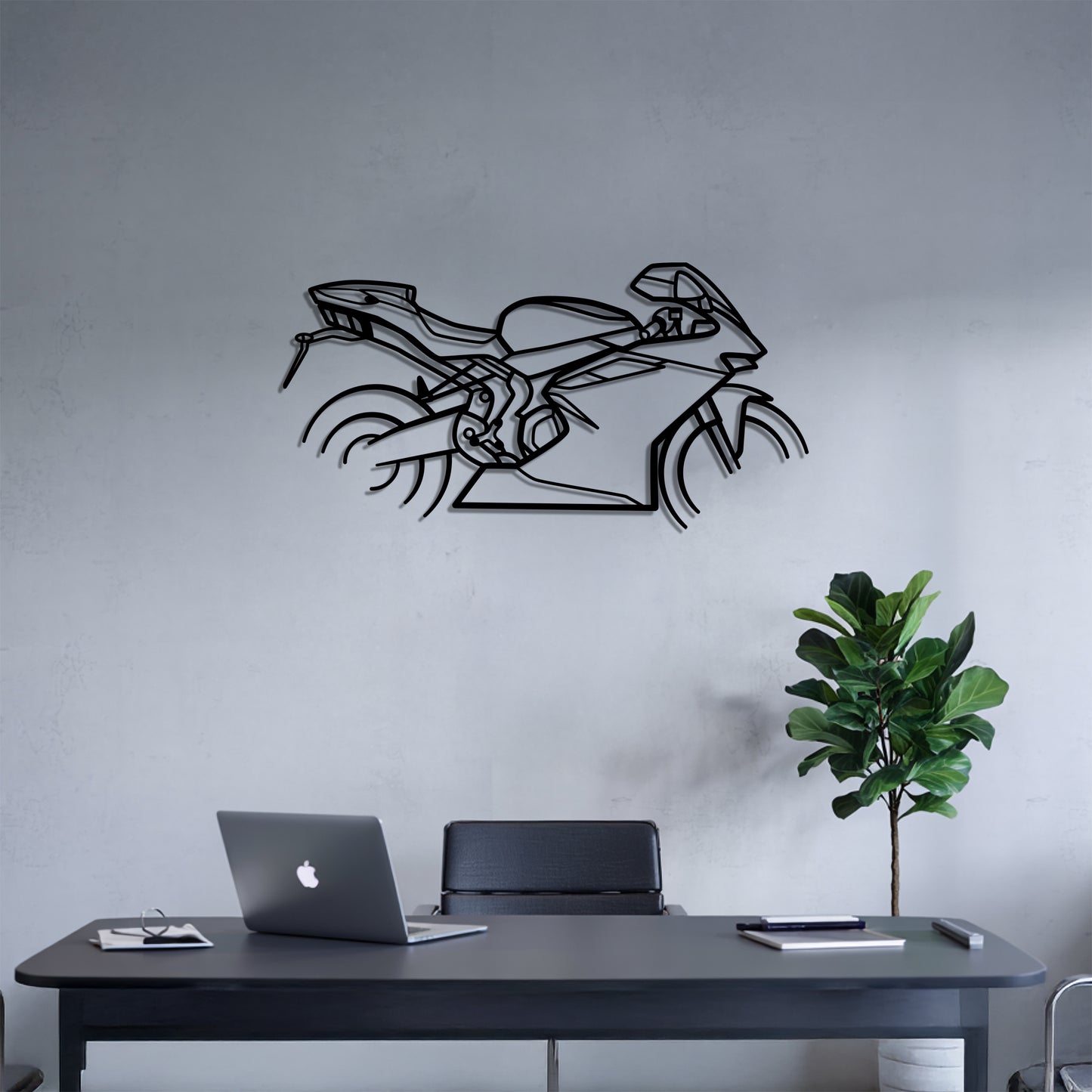 F4 RR - Motorcycle Metal Silhouette Wall Art - Bikers Gift - Garage Decor