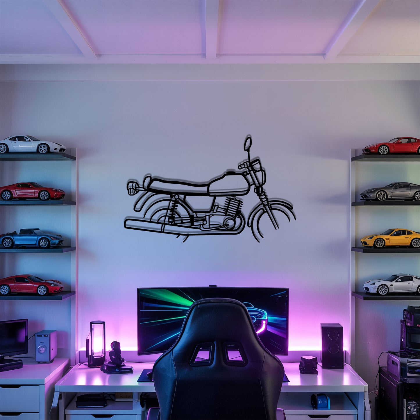 ETZ 250 - Motorcycle Metal Silhouette Wall Art - Bikers Gift - Garage Decor