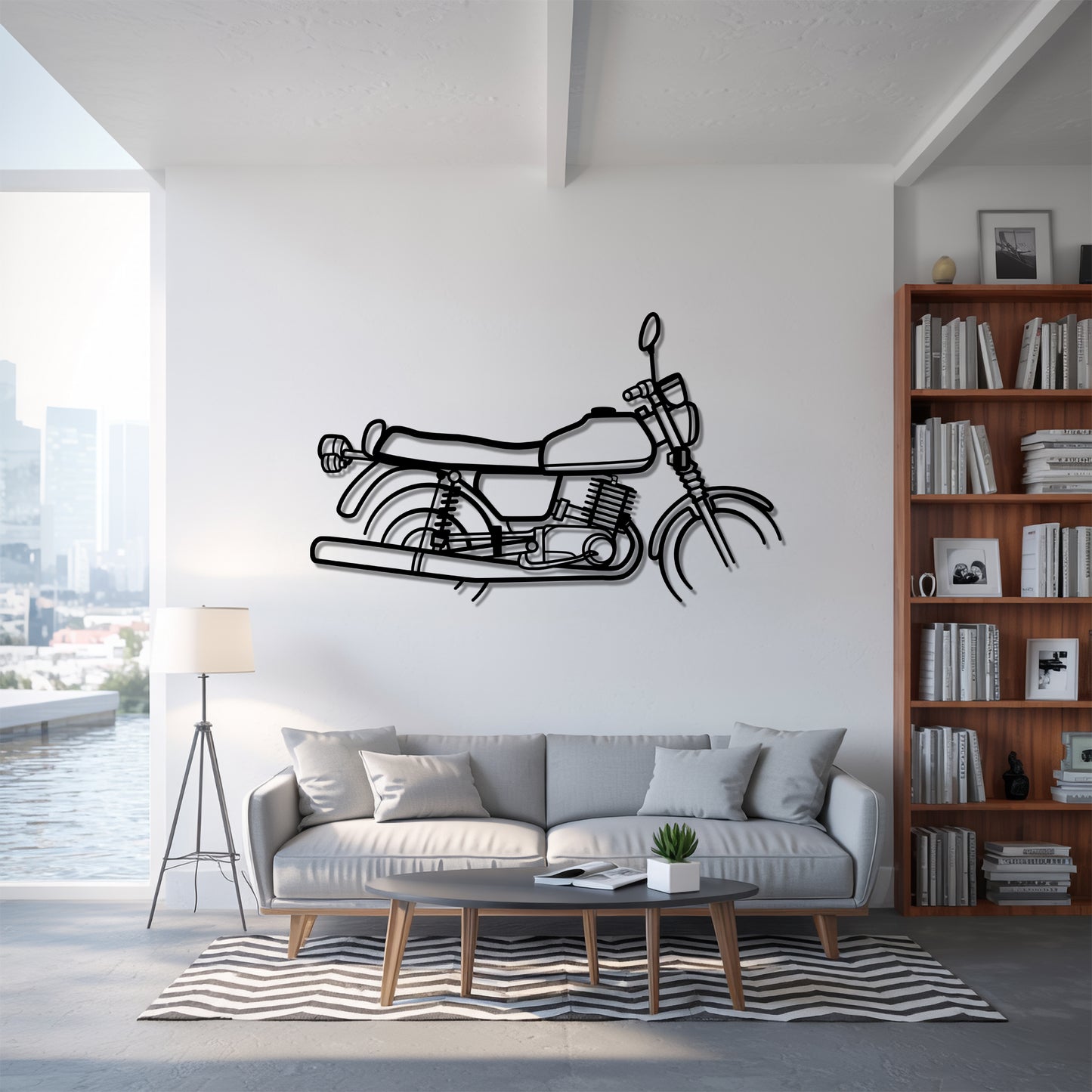 ETZ 250 - Motorcycle Metal Silhouette Wall Art - Bikers Gift - Garage Decor