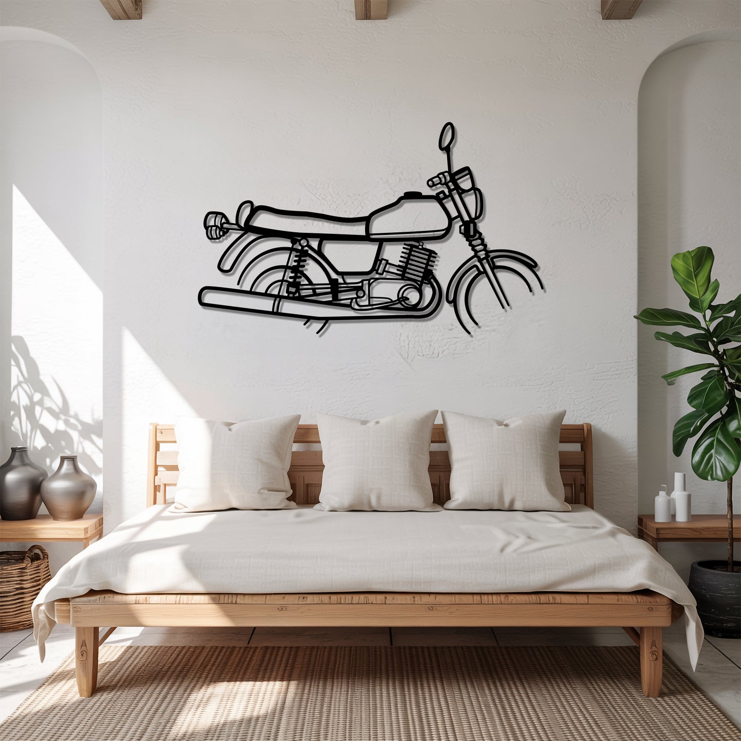 ETZ 250 - Motorcycle Metal Silhouette Wall Art - Bikers Gift - Garage Decor
