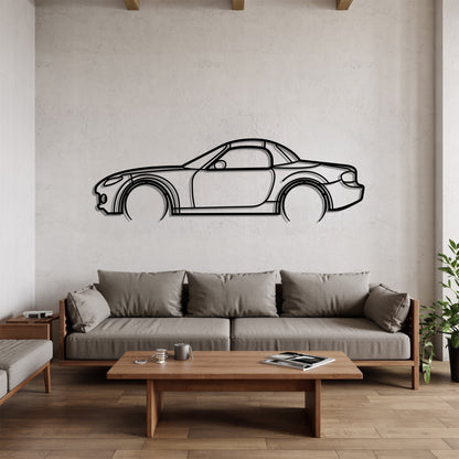 MX-5 Detailed - Car Metal Silhouette Wall Art - Car Enthusiast Gift - Laser-cut Garage Decor