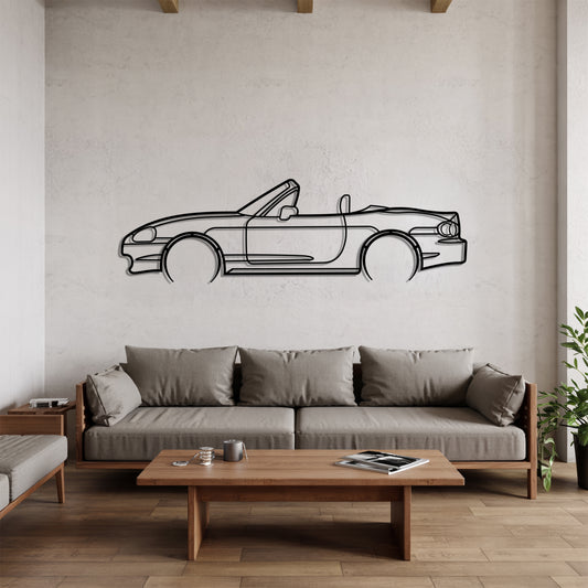 MX-5 NB Detailed - Car Metal Silhouette Wall Art - Car Enthusiast Gift - Laser-cut Garage Decor