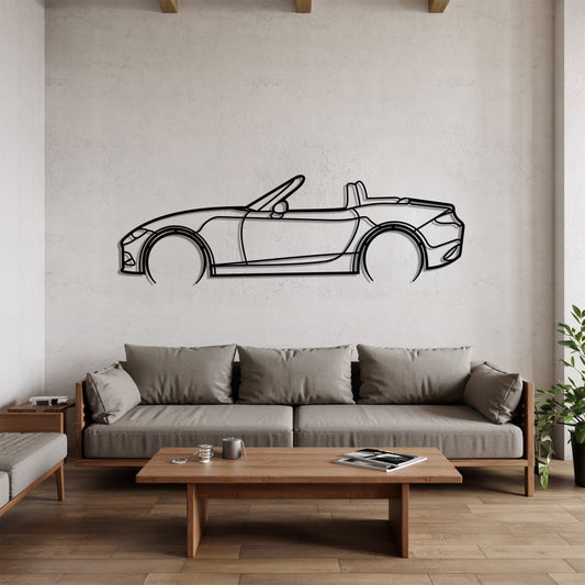 MX-5 ND Detailed - Car Metal Silhouette Wall Art - Car Enthusiast Gift - Laser-cut Garage Decor
