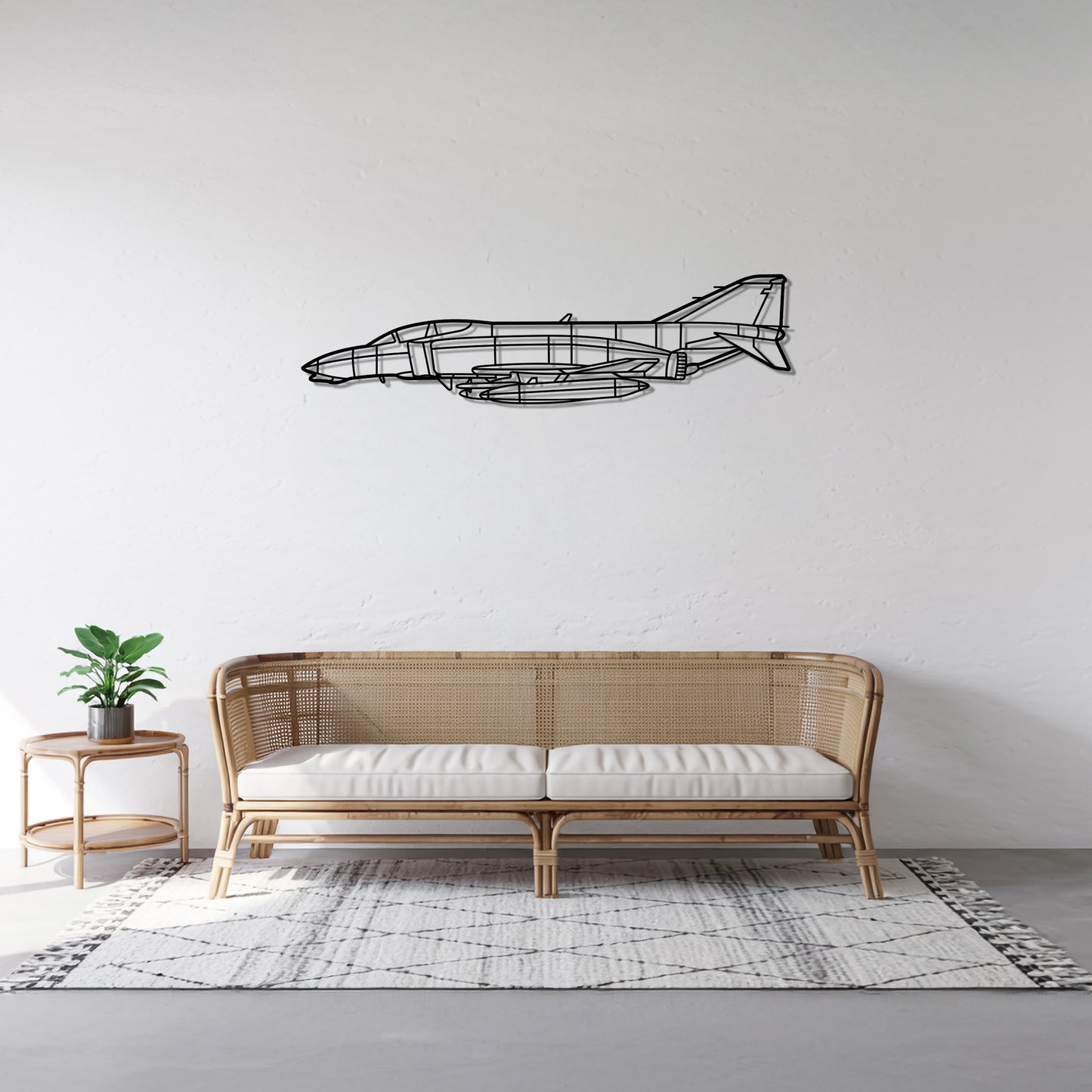 F4B Phantom - Airplane Metal Silhouette Wall Art - Aviation Gift - Pilot Office Decor