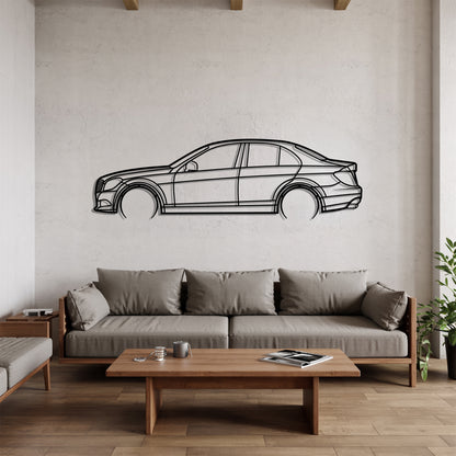 C-class W204 Detailed - Car Metal Silhouette Wall Art - Car Enthusiast Gift - Laser-cut Garage Decor