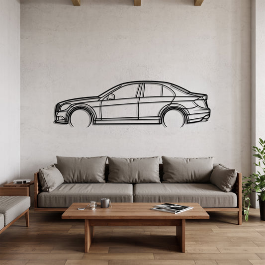 C-class W204 Detailed - Car Metal Silhouette Wall Art - Car Enthusiast Gift - Laser-cut Garage Decor