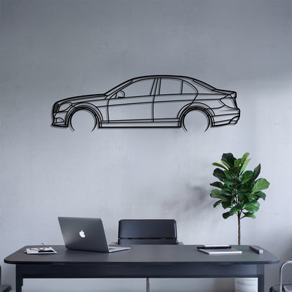C-class W204 Detailed - Car Metal Silhouette Wall Art - Car Enthusiast Gift - Laser-cut Garage Decor