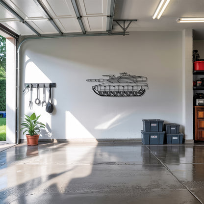 Merkava IV - Tank Wall Art - Metal Silhouette - Veteran Gift - Military Room Decor