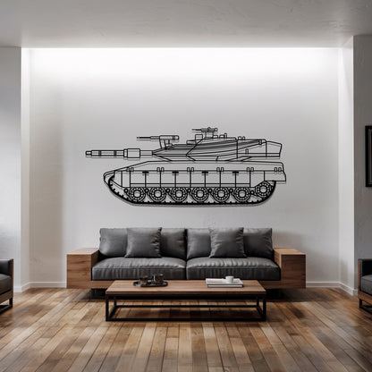 Merkava IV - Tank Wall Art - Metal Silhouette - Veteran Gift - Military Room Decor