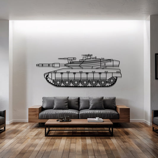 Merkava IV - Tank Wall Art - Metal Silhouette - Veteran Gift - Military Room Decor