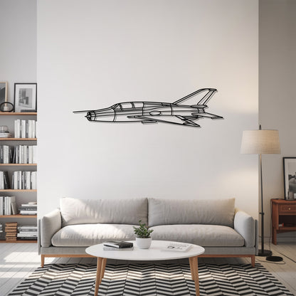 Mig-21 - Airplane Metal Silhouette Wall Art - Aviation Gift - Pilot Office Decor