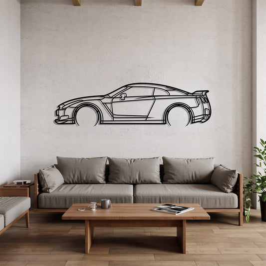 GTR R35 Detailed - Car Metal Silhouette Wall Art - Car Enthusiast Gift - Laser-cut Garage Decor
