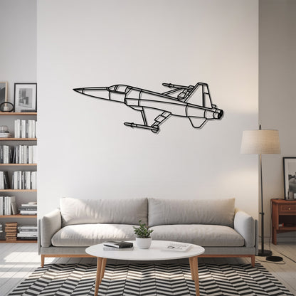 F-5E - Airplane Metal Silhouette Wall Art - Aviation Gift - Pilot Office Decor