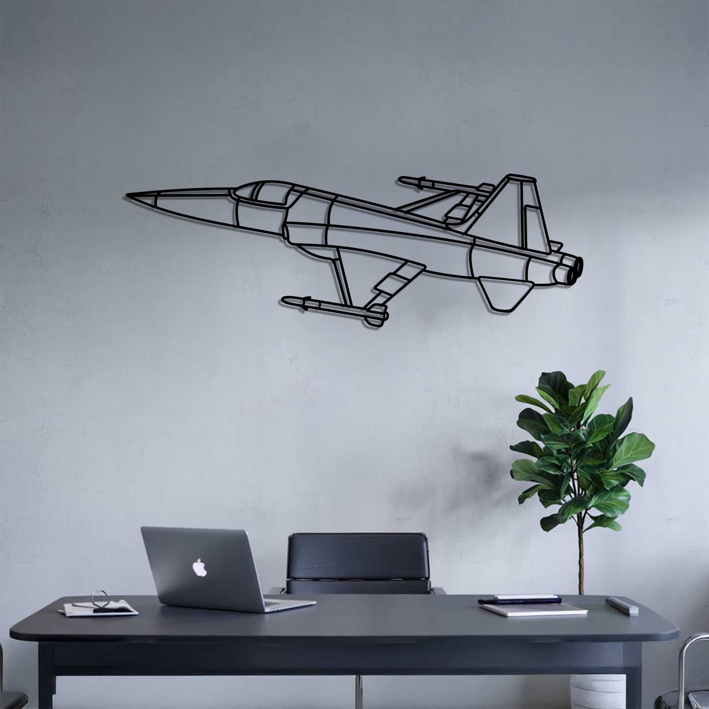 F-5E - Airplane Metal Silhouette Wall Art - Aviation Gift - Pilot Office Decor