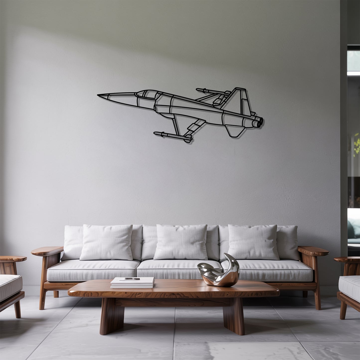 F-5E - Airplane Metal Silhouette Wall Art - Aviation Gift - Pilot Office Decor