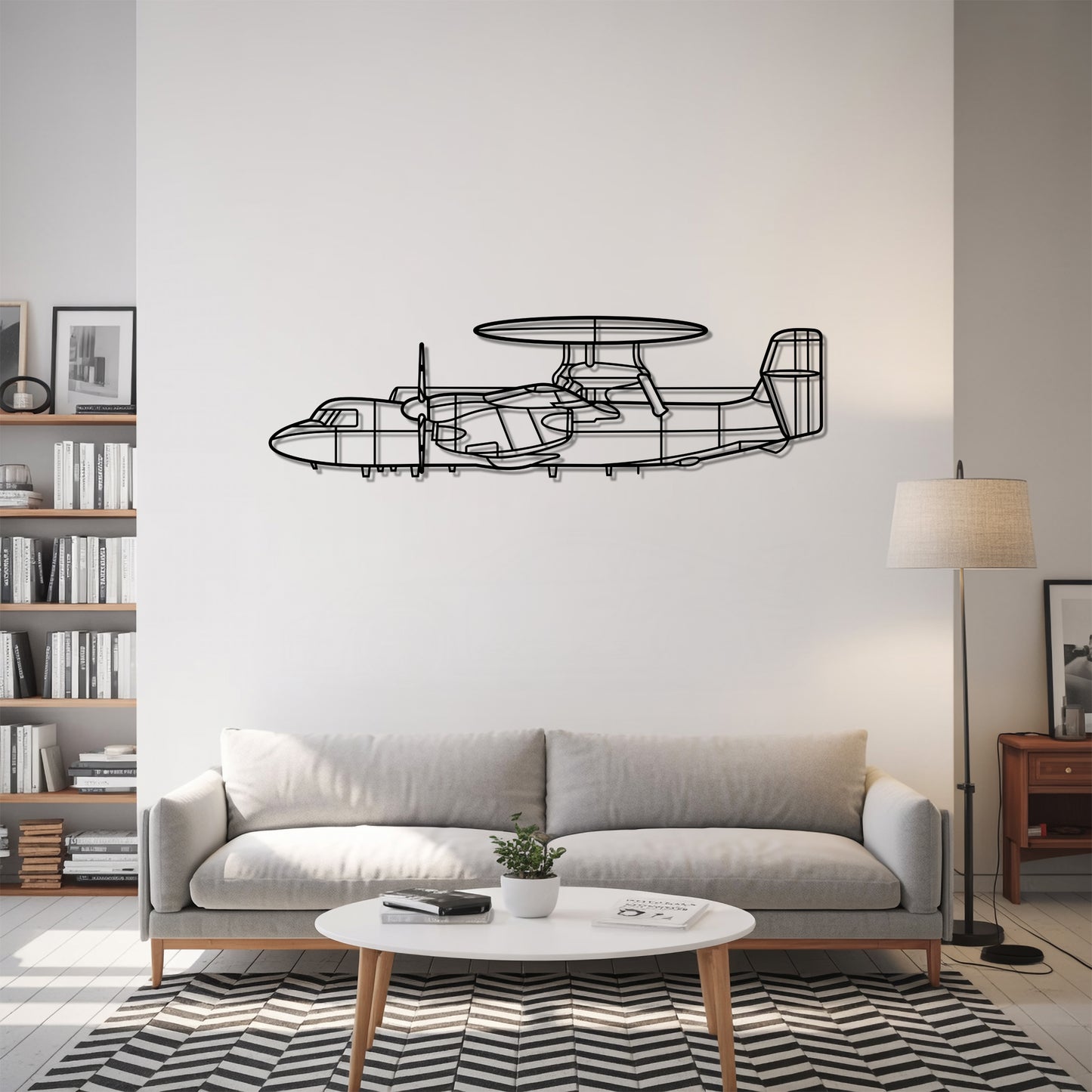 E-2D Hawkeye - Airplane Metal Silhouette Wall Art - Aviation Gift - Pilot Office Decor