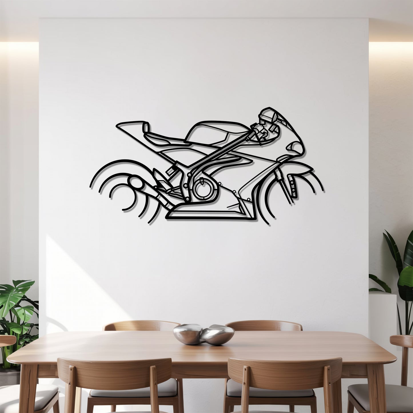 V4SV - Motorcycle Metal Silhouette Wall Art - Bikers Gift - Garage Decor