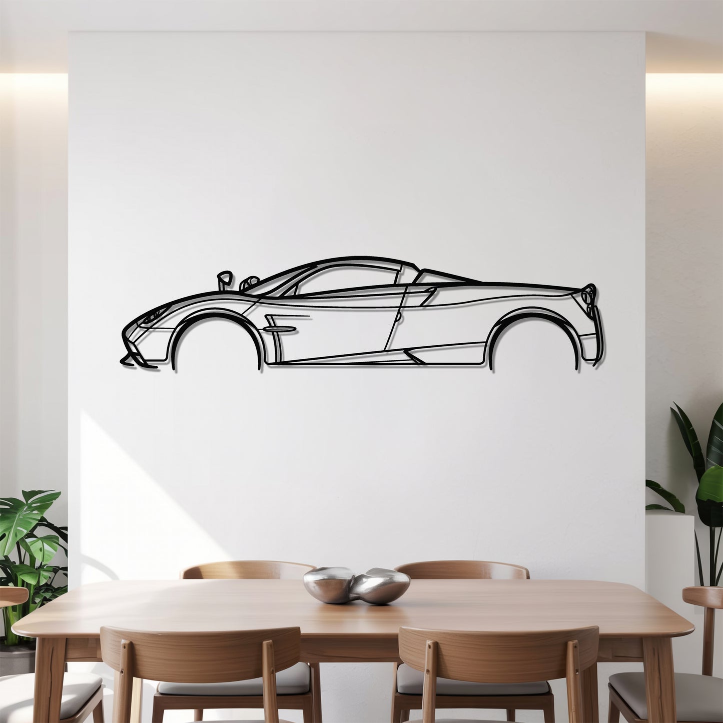 Huayra - Car Metal Silhouette Wall Art - Car Enthusiast Gift - Laser-cut Garage Decor