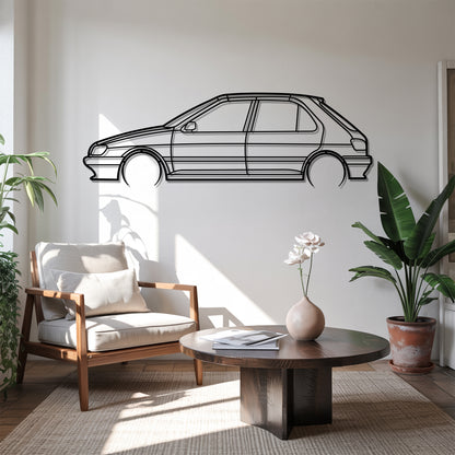 306 5-door Detailed - Car Metal Silhouette Wall Art - Car Enthusiast Gift - Laser-cut Garage Decor