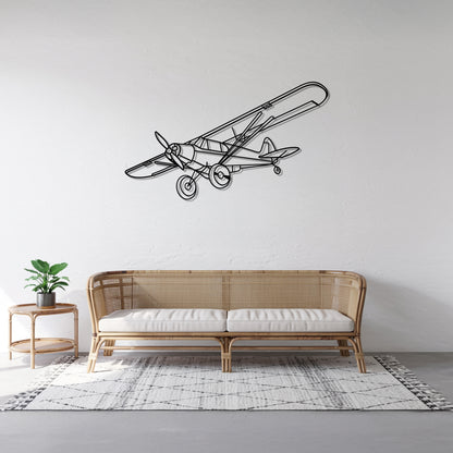 PA-18 Super Cub - Airplane Metal Silhouette Wall Art - Aviation Gift - Pilot Office Decor