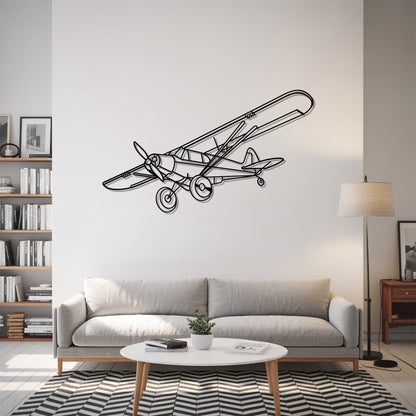 PA-18 Super Cub - Airplane Metal Silhouette Wall Art - Aviation Gift - Pilot Office Decor