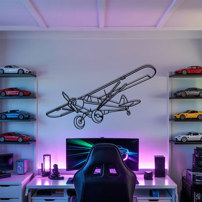 PA-18 Super Cub - Airplane Metal Silhouette Wall Art - Aviation Gift - Pilot Office Decor