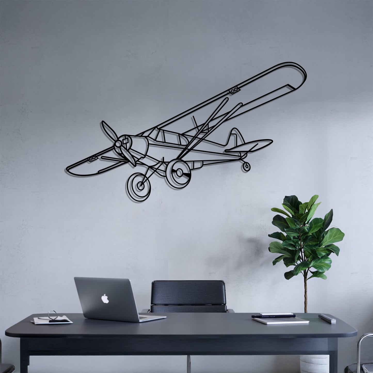 PA-18 Super Cub - Airplane Metal Silhouette Wall Art - Aviation Gift - Pilot Office Decor