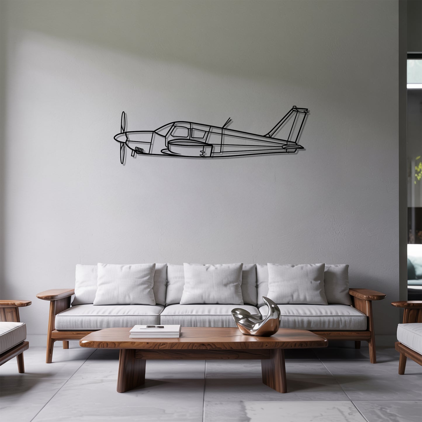 PA-28 Cherokee - Airplane Metal Silhouette Wall Art - Aviation Gift - Pilot Office Decor