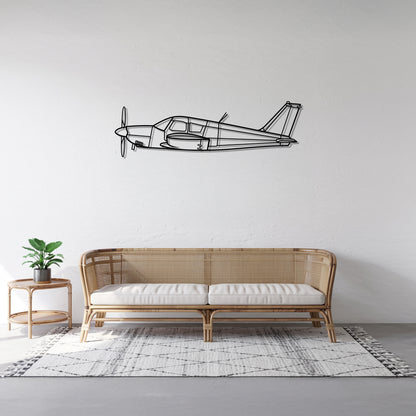 PA-28 Cherokee - Airplane Metal Silhouette Wall Art - Aviation Gift - Pilot Office Decor