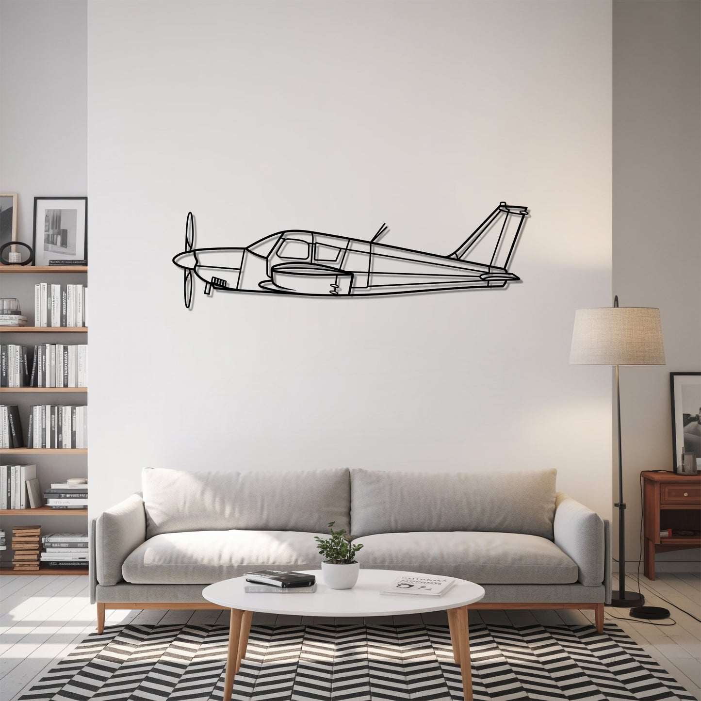 PA-28 Cherokee - Airplane Metal Silhouette Wall Art - Aviation Gift - Pilot Office Decor