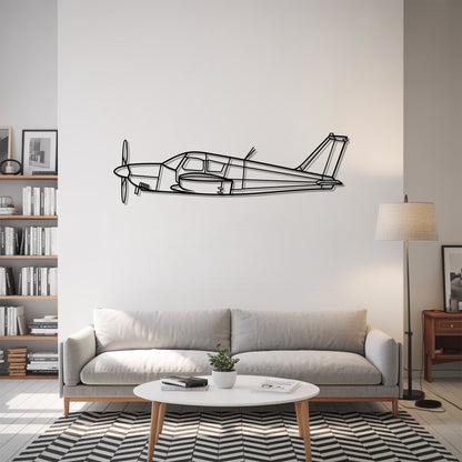 PA-28 Cherokee - Airplane Metal Silhouette Wall Art - Aviation Gift - Pilot Office Decor