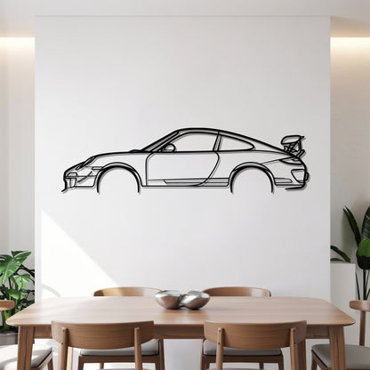 911 GT3 RS 4.0 (997) - Car Metal Silhouette Wall Art - Car Enthusiast Gift - Laser-cut Garage Decor