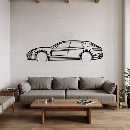 Panamera II Detailed - Car Metal Silhouette Wall Art - Car Enthusiast Gift - Laser-cut Garage Decor