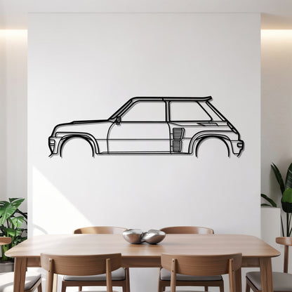 5 Turbo - Car Metal Silhouette Wall Art - Car Enthusiast Gift - Laser-cut Garage Decor