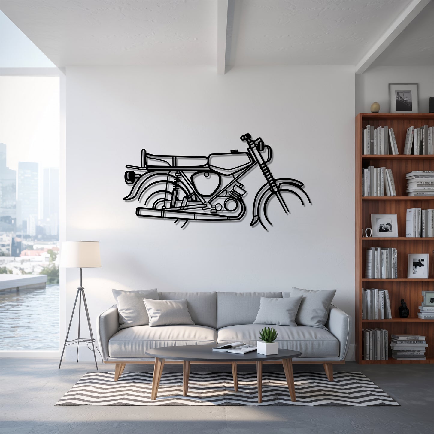 S51 Enduro - Motorcycle Metal Silhouette Wall Art - Bikers Gift - Garage Decor